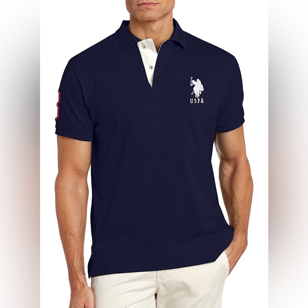 U.S. Polo Assn. Men's Short-Sleeve Polo Shirt with Applique
